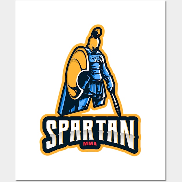 Spartan MMA Mixed Martial Arts Wall Art by Tip Top Tee's